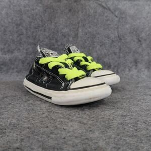 Converse Shoes Toddler 8 Sneakers One Star Casual Baby Infant Canvas Black Flat